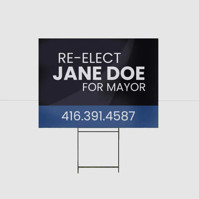 Segnale di cortile in plastica corrugata in PP leggero e resistente alle intemperie