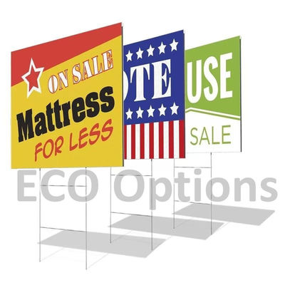 Segno di cortile in plastica corrugata PP duratura personalizzata riciclabile Eco-friendly